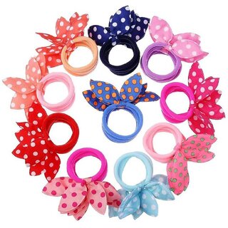                       Alamodey Multipack Of 24 It Includes 24Pc Of Raabbit Rubberbands Hair Band (Multicolor)                                              