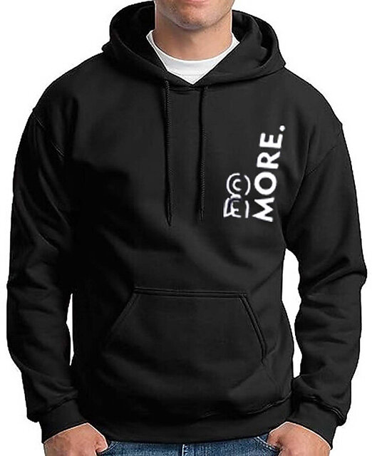 Buy HIT SQUARE Men Black Printed Hooded Full Sleeve Sweatshirt