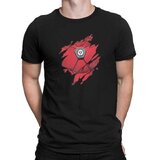 HIT SQUARE Black Pure Cotton Round Neck Printed For Men