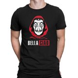HIT SQUARE Bella Ciao logo Black Pure Cotton Round Neck Printed For Me..