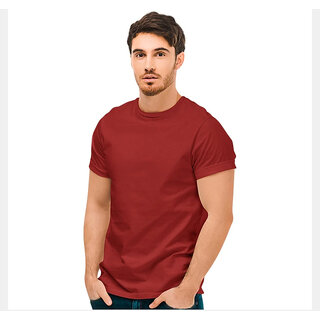                       Hit Squre Cotton Round Neck Solid / Plain T-Shirt for Men                                              