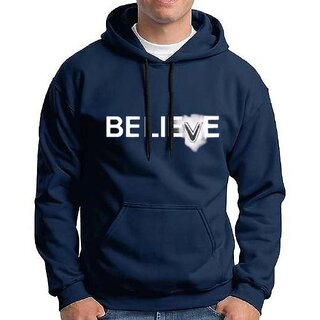 Buy HIT SQUARE Men Blue Printed Hooded Full Sleeve Sweatshirt