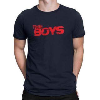                      HIT SQUARE The Boys Navy Blue Pure Cotton Round Neck Printed For Men                                              