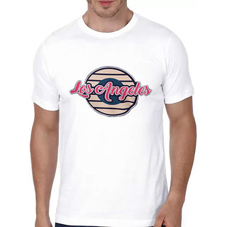                       HIT SQUARE White Pure Cotton Round Neck Printed For Men                                              