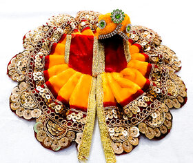 Kuhi Designer Dress with Matching Pugdi For Laddu Gopal Ji For Size No. 2  3