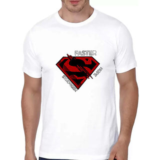                       HIT SQUARE White Pure Cotton Round Neck Printed For Men                                              