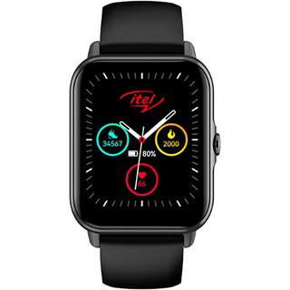                       itel Smart Watch 2 1.8 Inch Big Display BT-Calling High-Res Curved Display Smartwatch  (Black Strap, Free Size)                                              