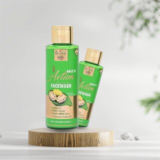                       The Dave's Noni 100 Pure Multi Action Face Wash for Oily Skin, Acne  Dry Skin Face Cleanser (240ML(Pack of 2)                                              