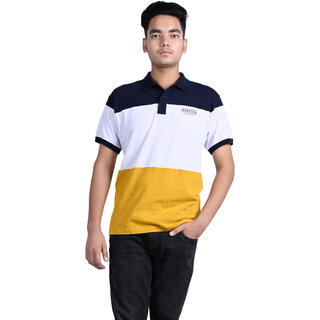                       Kid Kupboard Cotton Men's T-Shirt, Multicolor, Half-Sleeves, Collared Neck, XL-Xtra Large KIDS5333                                              