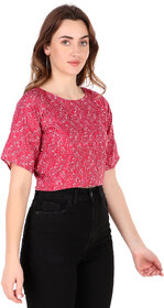 Magnetism Red Crop Top for Women