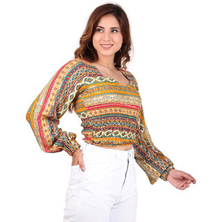 Magnetism Multicolor Embroidered Top for Women