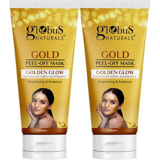 Globus Naturals Gold Peel Off Mask 100 ml, Set of 2 Globus Naturals Gold Peel Off Mask 100 ml, Set of 2