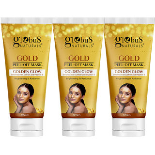                       Globus Naturals Gold Peel Off Mask 100 ml, Set of 3                                              