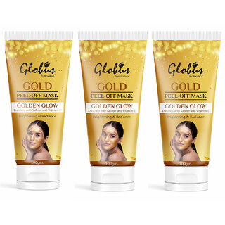 Globus Remedies Gold Peel Off Mask 100 ml, Set of 3 Globus Remedies Gold Peel Off Mask 100 ml, Set of 3