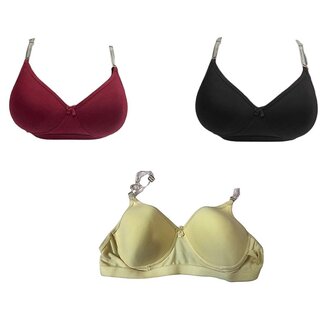                      Bodybest Backless Pad Removable Straps Padded BraPack of 3                                              
