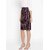 Women Polka Print Straight Black Skirt