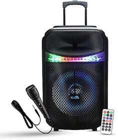 iCruze Carnival Bluetooth Portable Trolley Speaker, MIC, RGB Light, Remote Control  30 W Bluetooth Party Speaker