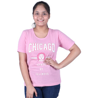                       Kid Kupboard Cotton Girls T-Shirt, Pink, Half-Sleeves, Crew Neck, 14-15 Years KIDS5388                                              
