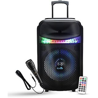                       iCruze Carnival Bluetooth Portable Trolley Speaker, MIC, RGB Light, Remote Control  30 W Bluetooth Party Speaker                                              