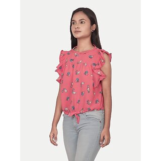                       Radprix Round Neck Girls Top                                              