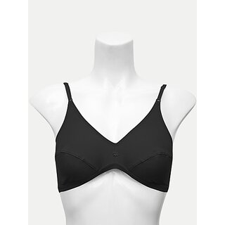                       Radprix Women Everyday Non Padded Bra (Black)                                              