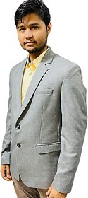 KRGREYBLAZER Elegant Ash Grey Blazer Slate Sophistication Blazer  Charcoal Chic Jacket  Misty Grey Tailored