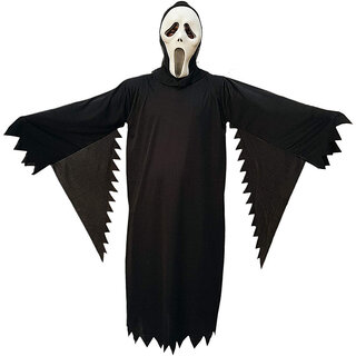                       Kaku Fancy Dresses Black Horror Ghost Halloween Costume/California Cosplay Costume - Black, 3-4 Years, For Boys & Girls                                              
