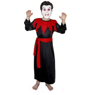                      Kaku Fancy Dresses Vampire Dracula Gown Halloween Costume/California Costume -  Red & Black, 3-4 Years, For Boys                                              