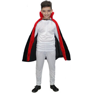                       Kaku Fancy Dresses Vampire Dracula Cape/Robe/Cloak Halloween Costume - Black  Red, 3-4 Years, For Boys                                              