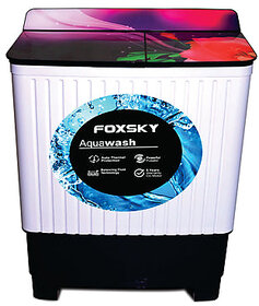 Foxsky 8.6 kg Semi-Automatic Top Load Washing Machine With Magic Filter (Aqua Wash, MAROON)