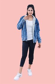 Rad Prix Full Sleeve Washed Women Denim Jacket