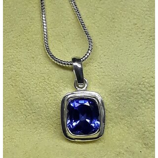                       Natural Blue Sapphire Neelam Stone Pendant Natural Stone Certified Fashionable and Astrological Purpose pendant                                              