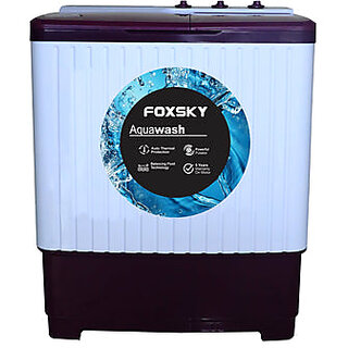 Foxsky 7.5 kg Semi-Automatic Top Load Washing Machine With Magic Filter (Aqua Wash, MAROON)