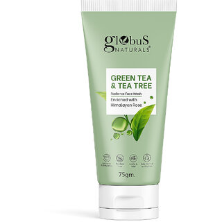 Green Tea Tea Tree Radiance Face Wash, Enriched with Himalayan Rose, Ayurvedic Preparation, Paraben Free, Gentle Mild, Suitable for Normal to Oily Skin, 75 gm Green Tea Tea Tree Radiance Face Wash, Enriched with Himalayan Rose, Ayurvedic Preparation, Paraben Free, Gentle Mild, Suitable for Normal to Oily Skin, 75 gm
