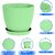 Plastic Round Flower Pots for Home Planters, Terrace, Garden Etc  Pack of 05  Green  Suitable for Home Indoor  Outdo
