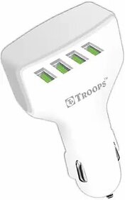 TP TROOPS 4 USB CAR CHARGER (4.0A) 4-Port USB Car Charger for All Android Devices