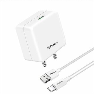 TP TROOPS 3.5A 18W SAM SMART CHARGER Power with Type C-USB Cable / 3.5 A Mobile Charger with Detachable Cable/Compatible