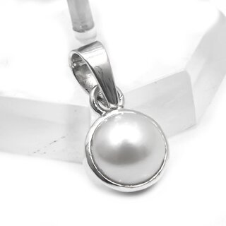                       Pearl Pendant Natural Stone Certified  Astrological Purpose for men  women Silver Pearl Stone Pendant                                              
