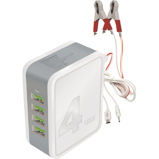 TP TROOPS 3.1A 4USB-IN-1 DC Mobile Charger DC Input 4 in 1 Mobile Charger DC Battery Mobile Charger