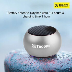 TP TROOPS The Smallest Mini Aluminum Bluetooth Speaker Wireless Small Bluetooth Speakers with Built in Mic,TWS Pairing P