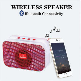                       TP TROOPS Bluetooth Speaker Super Bass with RGB Lightning, Mobile Stand/USB Rechargeable Battery/Micro SD Card                                              