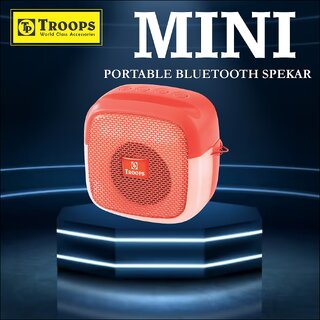                       TP TROOPS (Portable Bluetooth Speaker) Dynamic Thunder Sound with Disco LED 5 W Bluetooth Speaker (Red, Stereo Channel)                                              