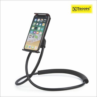                       TP TROOPS Lazy Neck Phone Holder, Neck Hanging Mobile Cell Phone Stand, Multiple Function Bracket, Flexible Rotating Mou                                              