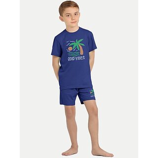                       Radprix Boys Casual Pyjama Pyjama (Dark Blue)                                              