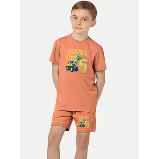                       Radprix Boys Casual Pyjama Pyjama (Orange)                                              