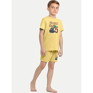                       Radprix Boys Casual Pyjama Pyjama (Yellow)                                              