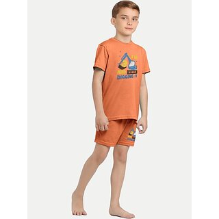                       Radprix Boys Casual Pyjama Pyjama (Orange)                                              
