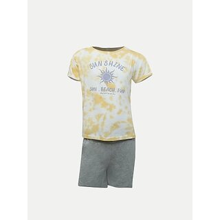                       Radprix Boys Casual T-Shirt Shorts (Yellow)                                              