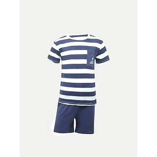                       Radprix Boys Casual T-Shirt Shorts (White)                                              