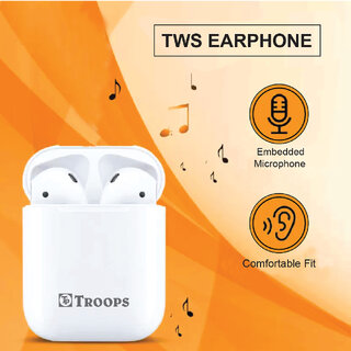 TP TROOPS TWS Earbuds with Bluetooth 5.0 + EDR Sable Connection,Smart Touch Control,Type-C Charging, IPX4 Rated SweatPro TP TROOPS TWS Earbuds with Bluetooth 5.0 + EDR Sable Connection,Smart Touch Control,Type-C Charging, IPX4 Rated SweatPro